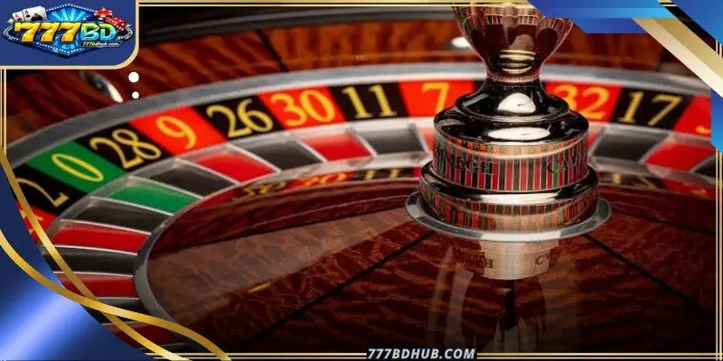The white ball circles the rotating wheel before landing in a slot